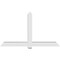 Ekena Millwork Eugene Architectural Grade PVC Gable Bracket, 84"W x 49"H x 6"D x 6"F, 14/12 Pitch GBP084X49X0606EUG00 - alternate 4